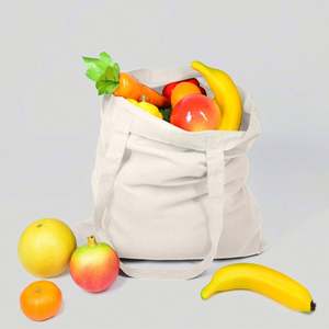 Sac de courses personnalisé en toile de coton biologique lavable pour aliments et légumes, avec ceinture de transport intégrée - Product Image 5