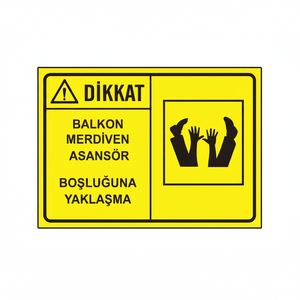 Panneau de signalisation de danger pour balcon, escalier et gaine d'ascenseur, en plastique, ne pas s'approcher - Product Image 2