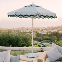 Parasol de plage en bois de qualité supérieure d'Australie avec des franges ondulées et des glands pour le vent, les pique-niques, les voyages, les parasols de soleil pour les mariages