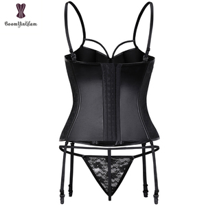Translucent Plus Size Lingerie Overbust Corset <strong>Top</strong> <strong>Women</strong> Steampunk Gothic Lace Eco-Friendly Synthetic <strong>Leather</strong> Floral Boned - Product Image 5