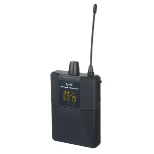 Tragbares UHF-Mikrofonset mit 1 Empfänger 2 Sender 2 Mikrofon 2 Headset Mikrofon Wiederauf ladbarer Empfänger Frequenz modulation Geeignet