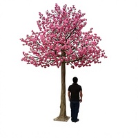 Arbre artificiel en fleurs de cerisier en fibre de verre bicolore, hauteur 500 cm, décoration de mariage, design moderne de luxe, personnalisable