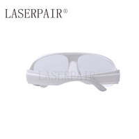 Lunettes de sécurité laser fractionnel CO2 approuvées CE EN207, monture intégrale, non revêtues, transmission de 75 %, 10600 nm, couleur blanche
