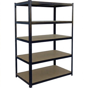Adjustable Steel Shelving <b>Unit</b> 5 <b>Shelves</b> Corrosion Protection Space Saving Plug-In Installation House Garage Storage - Product Image 1