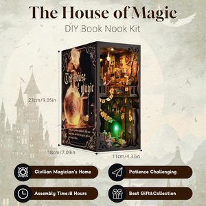 Prix usine <span class=keywords><strong>la</strong></span> maison de <span class=keywords><strong>la</strong></span> magie Miniature maison 3D livre Nook Kit 3D Puzzle adulte bricolage livre Nook avec lumière LED - Product Image 2