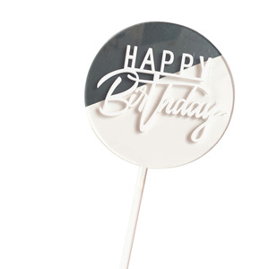 Honey And Sweetness Acrylic <b>Cake</b> Topper Happy Birthday Double Layer Transparent <b>Cake</b> <b>Decoration</b> Birthday Party <b>Supplies</b> - Product Image 5
