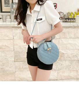 Quilted PU Leather Crossbody Bag for Kids Adjustable Strap Handbag with Argyle Check Pattern <b>Metal</b> Heart Swan Charm Tassel - Product Image 6