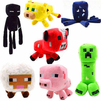 Peluches Minecraft : Dragon Ombre Final, Steve, Chauve-souris, Calamar, Zombie – Poupées en Peluche pour Enfants, Cadeau d'Anniversaire