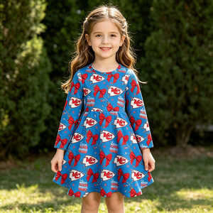 Maglietta Autunnale per Bambine e Neonate con Stampa di Partite di Football, Morbida in Seta di Latte, Personalizzabile ODM - Product Image 4