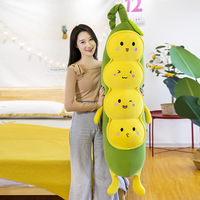 Coussins en forme de pois multi-tailles en coton PP, super doux, jouets en peluche, cadeaux pour machines à pinces, pour enfants et couples, vente en gros très prisée
