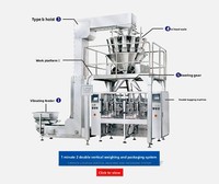 Peseuse combinée automatique multi-têtes 10/16/24 pour ligne d'emballage de produits alimentaires, snacks, noix et bonbons