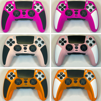 Étui de protection en silicone à adhérence améliorée pour manettes PS5 DualSense et Edge, bicolore