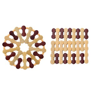 Bamboo Heat Insulating <b>Mat</b> Round Bowl <b>Plate</b> Pot Holder Anti Scalding Placemat For Kitchen Use - Product Image 4