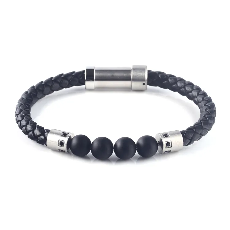 Pulseira de pedras preciosas masculina, bracelete com pedras preciosas feitas sob encomenda