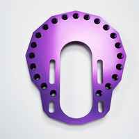 High-Precision Cnc Machining purple Anodized Aluminum Heat Sink Strict Screw Tolerance Cnc Machining Metal Parts