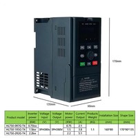 Onduleur VFD 1.5KW 2.2KW 3 phases 380V transformateur moteur à courant alternatif contrôleur de vitesse convertisseur de tension et de fréquence contrôle Industri