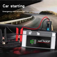 Pompe à air sans fil pour voiture 12V 600A, alimentation de démarrage d'urgence, grande capacité, charge de téléphone portable, gonflage des pneus, appareil combiné