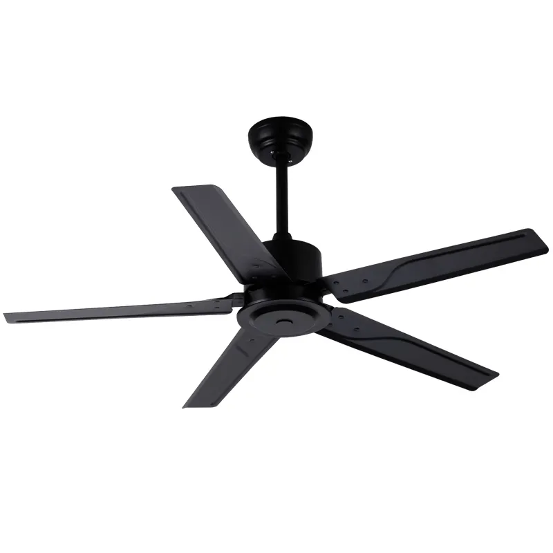 Black Silver Standard Wind Electric Remote Ceiling Fan Without Light Weight Silent Ceiling Fan