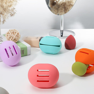 Custom Logo Silicone Makeup Sponge Holder Protective <b>Storage</b> <b>Box</b> Silicone <b>Make</b> <b>up</b> Holder for Travel Reuse Easy to Carry - Product Image 1