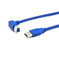 Câble d'imprimante USB 3.0 Mindpure à angle de 90 degrés, Type A vers B mâle, 5 Gbps, haute vitesse, cordon de synchronisation de données pour scanner, machine à fax, serveur
