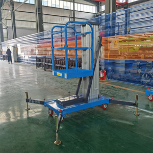 Pengiriman gratis 10m tiang tunggal listrik aluminium vertikal Platform Lift paduan untuk orang pengiriman barang kargo bahan kecil - Product Image 1
