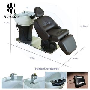 High-end <b>Electric</b> <b>Massage</b> Shampoo Chair 90 Degree Rotation Adjustable Japanese <b>Head</b> Spa Bed Salon Furniture PU Leather Stainless - Product Image 3
