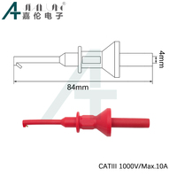 JIALUN Sonde de test à fil plaqué or 4 mm, câble de test pour multimètre, outil de mesure électrique