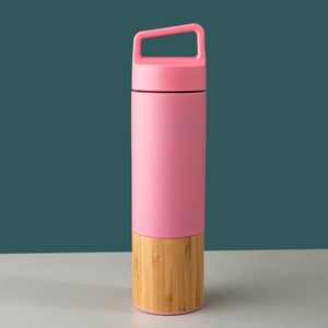 Commercio all'ingrosso Eco Friendly doppia parete in acciaio inox Tumbler manico di bambù borraccia acqua calda cassaforte 6-12 ore termica - Product Image 5