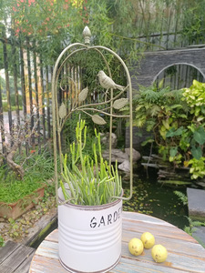 Treillis pliant en <span class=keywords><strong>fer</strong></span> <span class=keywords><strong>forgé</strong></span> de style français <span class=keywords><strong>pour</strong></span> la décoration des cours et balcons de villas, <span class=keywords><strong>support</strong></span> de fleurs <span class=keywords><strong>pour</strong></span> jardinage extérieur - Product Image 2