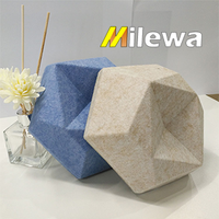Panneaux muraux décoratifs écologiques insonorisants hexagonaux 3D modernes pour la décoration intérieure avec panneau acoustique NRC 0.9