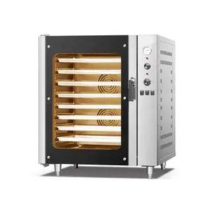 לחם מסחרי גז חשמלי מחזור אוויר חם שולחן אפייה תנור פאנל מכני 8 מגש מבער תנור פיצה באיכות גבוהה