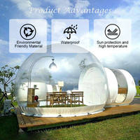 Tentes à bulles gonflables Hôtel de luxe Resort Glamping Tente à dôme gonflable transparente Maison à bulles gonflable transparente pour le camping
