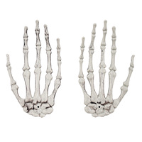 Main de squelette adhésive en plastique pour Halloween/Pâques, accessoires de décoration pour maison hantée, fête, horreur, farce