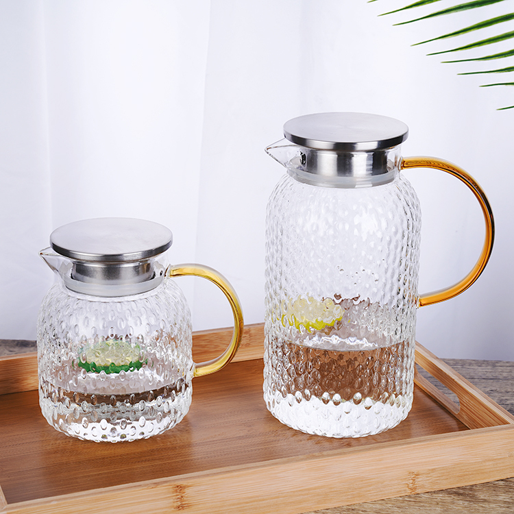 # AnZhe Borosilicate Highball Glass 1000ml/1500ml – American Style Wine & Beverage Glass with Stainless Steel Lid - View 2