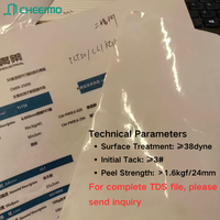 CHEERMO CM08-25006 Étiquette autocollante transparente en PET 0,055 mm, durable, forte adhérence permanente, inscriptible, avec doublure blanche épaisse, imperméable