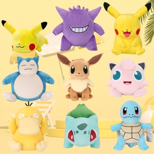 Peluche Originali Pokémon, Giocattoli Morbidi di Personaggi <span class=keywords><strong>Anime</strong></span> Famosi, Bambole di Peluche per Bambini - Product Image 1