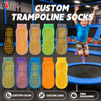 Chaussettes antidérapantes personnalisées pour trampoline, sport, yoga, enfants et adultes