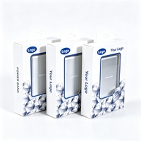 Boîte d'emballage en papier avec fenêtre transparente pour câble de chargeur USB, électronique grand public, carton rectangulaire, recyclable, boîtes en papier