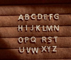 Pendientes de Oro Original de 18K con Diamantes Naturales de Xinfly, Combinación Libre, 26 Letras - Product Image 5