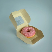 Boîte à pâtisserie écologique personnalisée avec logo imprimé, boîte à pain de qualité alimentaire, emballage pour macarons, biscuits, mochi, beignets en carton