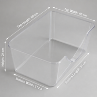 Bac à litière pour chat en plastique transparent jetable personnalisé de 60 cm, grand format, anti-fuite, pour voyage, en PET
