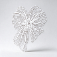 Dentelle élégante en fil de soie brodé pour accessoires de chaussures DIY, décoration intérieure écologique