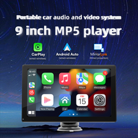 Autoradio portable sans fil 9 pouces avec Android Auto, GPS, aide au recul, écran tactile, lecteur MP5, caméra