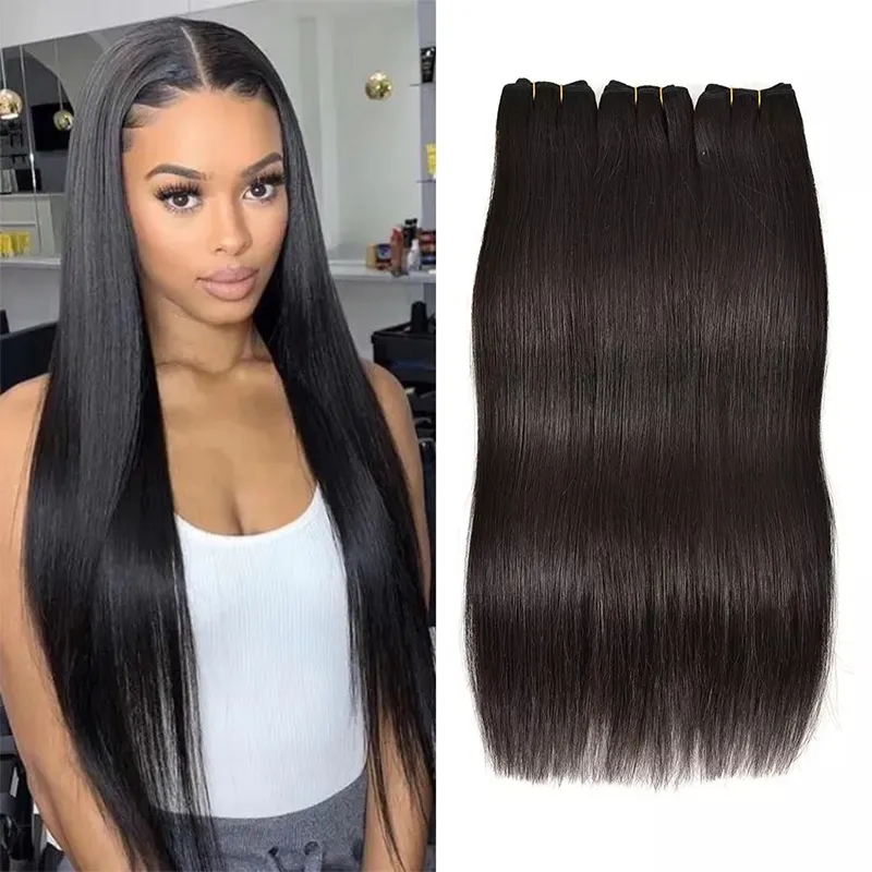 Venda por atacado de fábrica remy virgin cabelo humano trança cabelo natural cabelo weft indiana virgem feixes retos