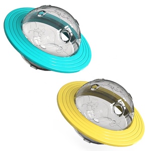 Cane pianeta giocattolo interattivo a forma di UFO disco volante cane trattare palla rotante Frisby Indoor e Outdoor per cani di piccola taglia - Product Image 3