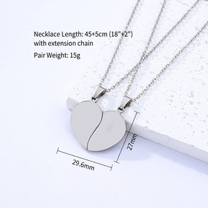 Collar con Colgante <span class=keywords><strong>de</strong></span> Corazón Personalizable, Acero Inoxidable, Chapado en Oro, Estilo Moderno, Minimalista, Joyería con Dije <span class=keywords><strong>de</strong></span> Corazón, Regalo para San Valentín - Product Image 3