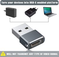 Ensemble d'adaptateurs pour chargeur de voiture USB C Type C USB A convertisseur de transfert de données USB Dongle
