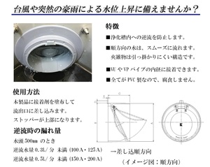 Válvula de Retorno Kansaikako Resistente a la Corrosión, PVC, Tamaño de Puerto 125A, para Inundaciones, Origen Japón, Soporte Personalizado OBM - Product Image 4