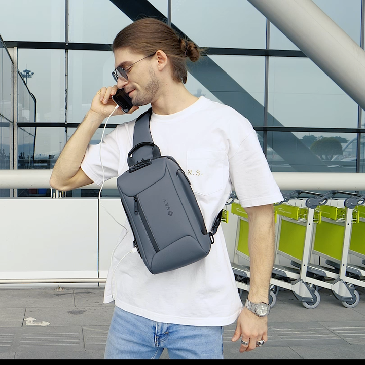 Casual Messengers Crossbody Bag Polyester Shoulder Usb Charger Sling ...