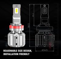 LANSEKO, venta al por mayor, faro Led para coche X20 H11 9005 9006 9012 880 H1 con sistema de refrigeración fuerte de 12000LM para bombillas de faros LED